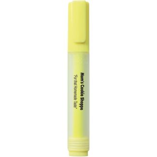 Rectangular Highlighter with Frosted Barrel and Yellow Chisel Ti