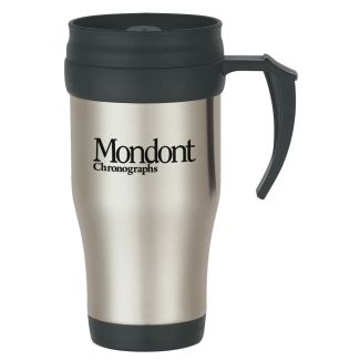 16 Oz. Stainless Steel Travel Mug With Slide Action Lid And Plas