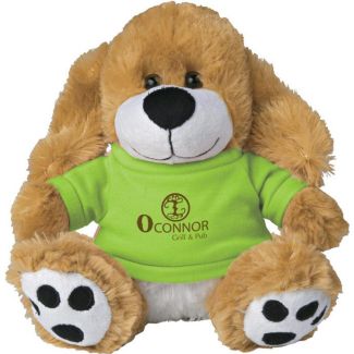 8‑1/2" Plush Big Paw Dog with Shirt