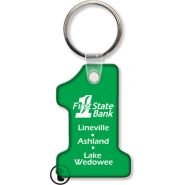 Number 1 Sof-Touch Vinyl Key Tag