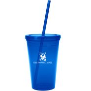 16 oz. Econo Double&acirc;��Wall Tumbler with Straw
