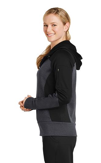 Sport-Tek Ladies Tech Fleece Colorblock Full Zip Hooded Jacket 2