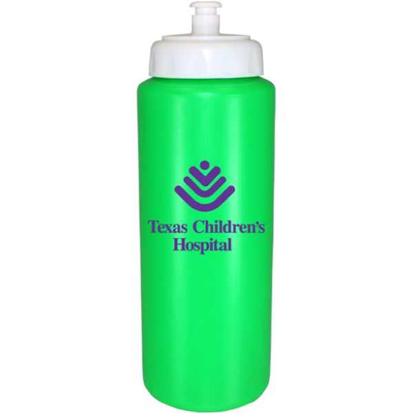 32oz. Sports Bottles with Push n' Pull Caps