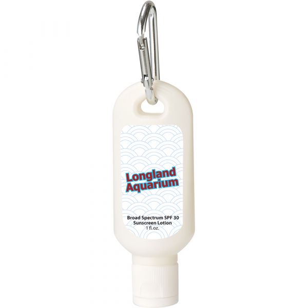 1 Oz. SPF 30 Sunscreen With Carabiners