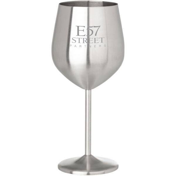 18 oz. Stainless Steel Stemmed Wine Glass