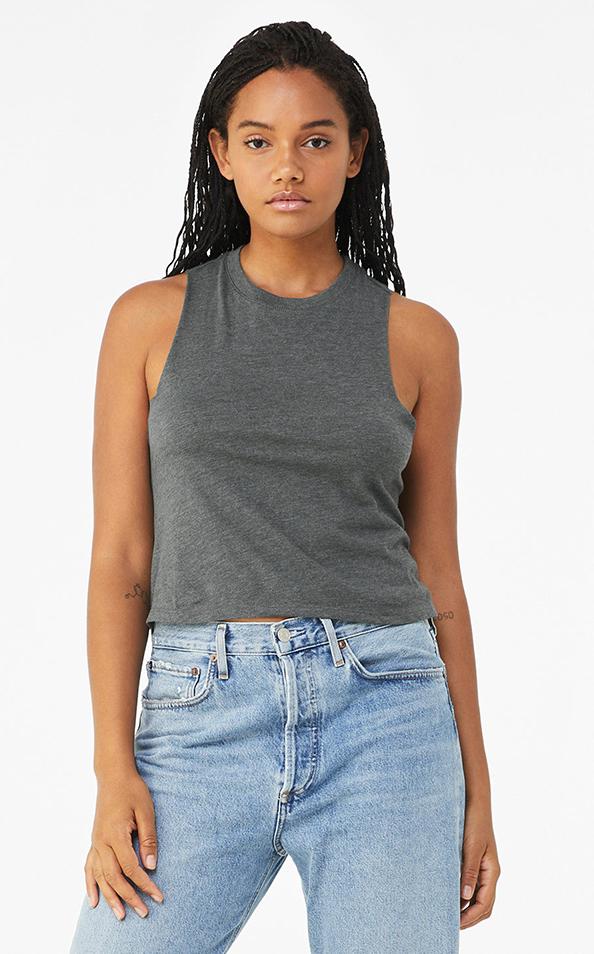 Promotional BELLA CANVAS Women's Racerback Crop Tank Custom