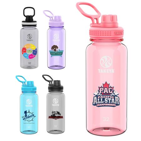 Takeya 32 oz. Water Bottle With Spout Lid, Full Color Digital 1