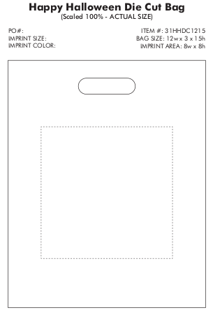 Happy Halloween Die Cut Bag 12W x 15H 1
