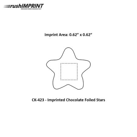 Imprinted Chocolate Foiled Stars 1