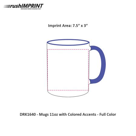 Mugs 11oz with Colored Accents - Full Color 1