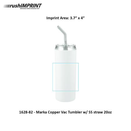 Marka Copper Vac Tumbler w/ SS straw 20oz 4