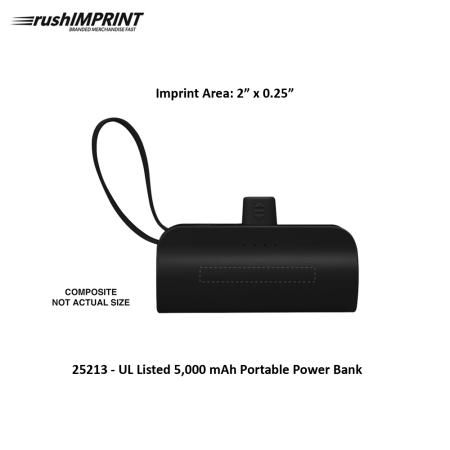 UL Listed 5,000 mAh Portable Power Bank 1