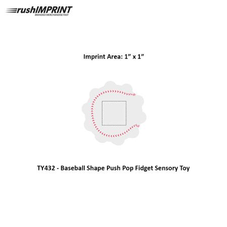 Baseball Shape Push Pop Fidget Sensory Toy 1