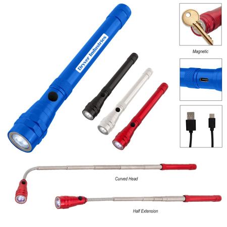 Telescopic Rechargeable Recycled Aluminum Flashlight With Magnet 1