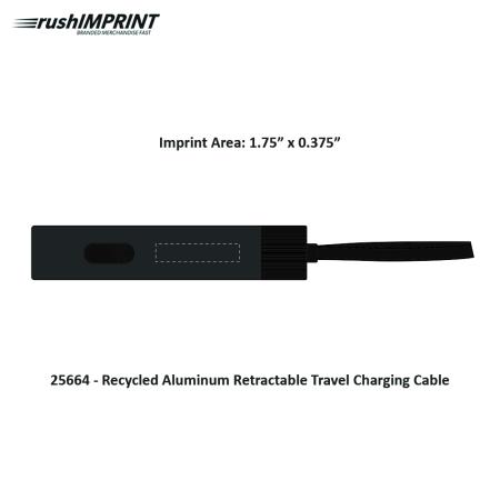Recycled Aluminum Retractable Travel Charging Cable 1