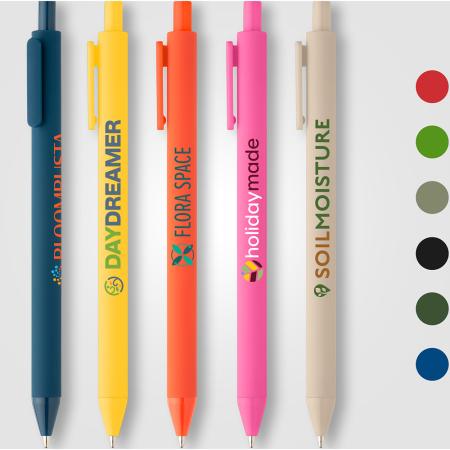Bloom Recycled Plastic Retractable Soft Touch Pen 1