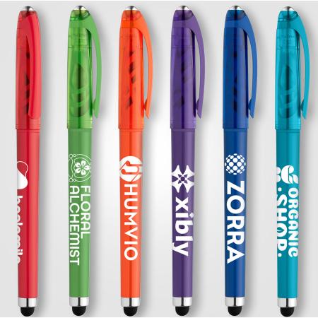 Prism Recycled Plastic Fidget Ball Stylus Gel Pen 1