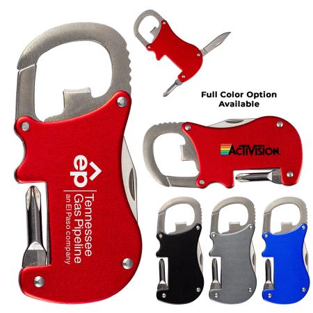 Bottle Opener Carabiner With Screwdriver & Knife 1