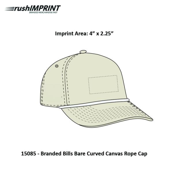 Branded Bills Bare Curved Canvas Rope Cap 1
