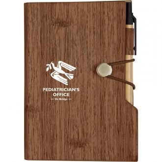 Woodgrain Look Notebooks with Sticky Notes And Flags