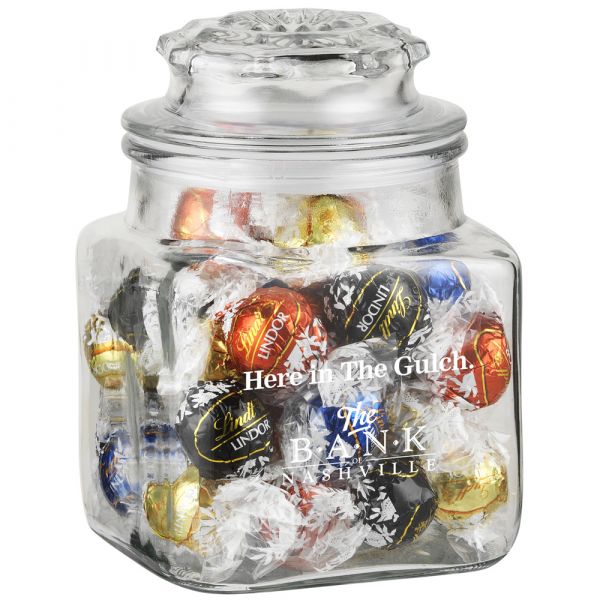 NC Custom: Gift Jar with Printed Customized Lid with Personalized
