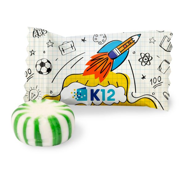 4 Color Process Wrapped Spearmint Starlight Mints