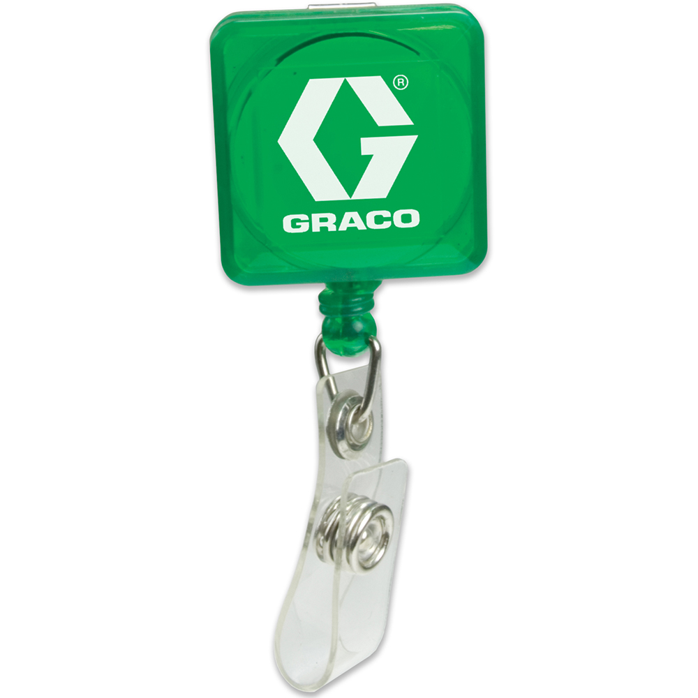 Promotional Square Pad Print Retractable Badge Holder with Alligator Clip -  Custom Promotional Products