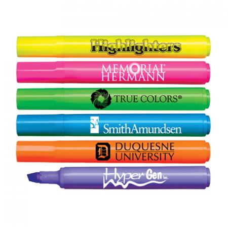 Fluorescent Barrel Jumbo Highlighters With Broad Chisel Tip 1