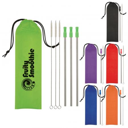 3- Packs Stainless Steel Straw Kits 1