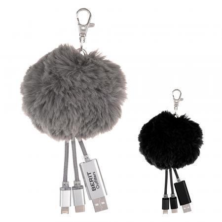 3-In-1 Pom Puff Charging Cables 1