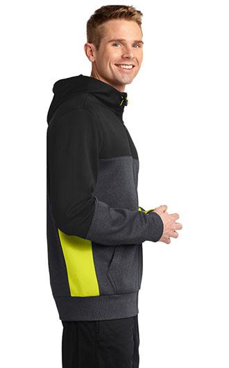 Sport-Tek Tech Fleece Colorblock Full Zip Hooded Jacket 2