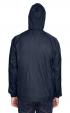 UltraClub Adult Quarter-Zip Hooded Pullover Pack-Away Jackets Thumbnail 1