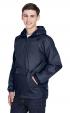 UltraClub Adult Quarter-Zip Hooded Pullover Pack-Away Jackets Thumbnail 3