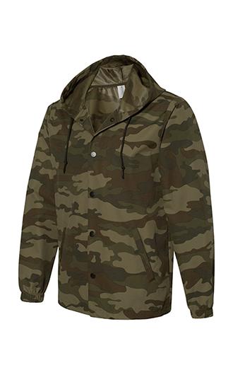 Independent Trading Co. - Water Resist Hooded Windbreaker (Camo) 1