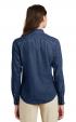 Port & Company - Women's Long Sleeve Value Denim Shirt Thumbnail 2