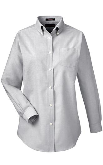 UltraClub Women's Classic Wrinkle-Resistant Long-Sleeve Oxford 6