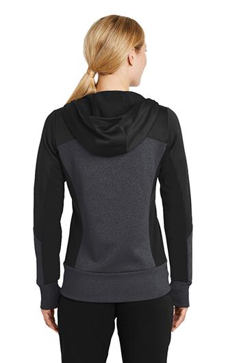 Sport-Tek Ladies Tech Fleece Colorblock Full Zip Hooded Jacket 1