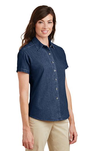 Port & Company Ladies Short Sleeve Value Denim Shirts 1