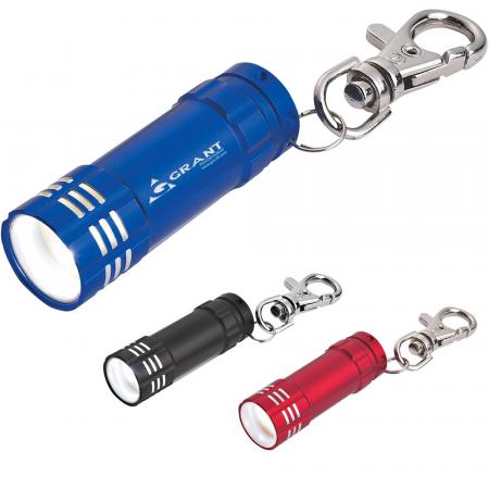 Mini Aluminum LED Flashlight With Key Clip 1