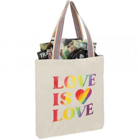 Rainbow Recycled 6oz Cotton Convention Totes 1