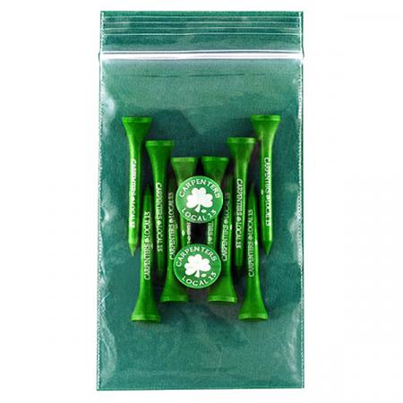 Golf Tee Polybag Combo Pack with (10) 2 3/4 Inch Tees and (2) Ba 1