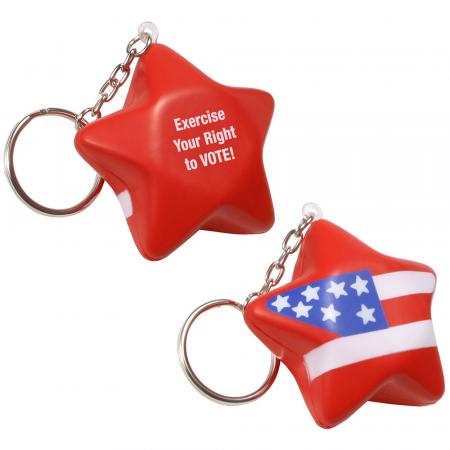 Patriotic Star Key Chains Stress Relievers 1