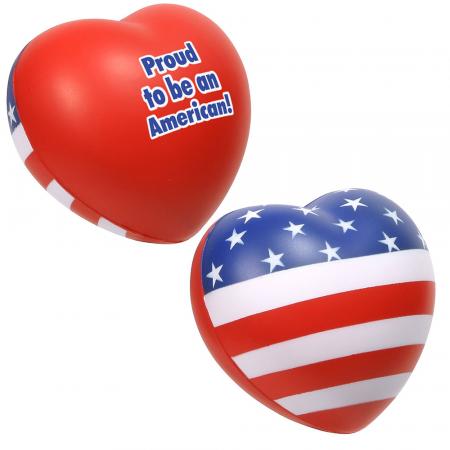 Patriotic Valentine Heart Stress Relievers 1