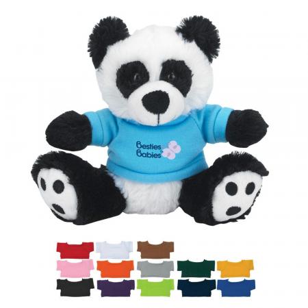 6 Plush Big Paw Panda with Shirts 1