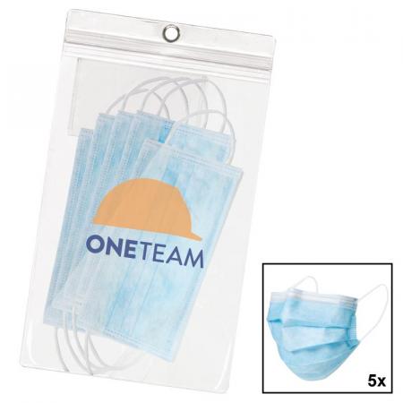 Clear 5 Packs Disposable Surgical Face Masks 1