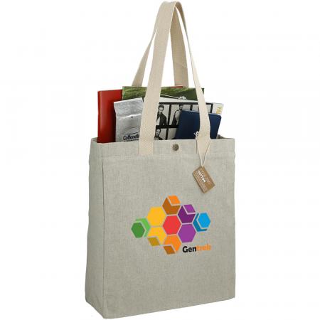 Repose 10oz Recycled Cotton Box Tote w/Snap 1