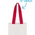Cotton Colored Accent Flat Tote Thumbnail 1