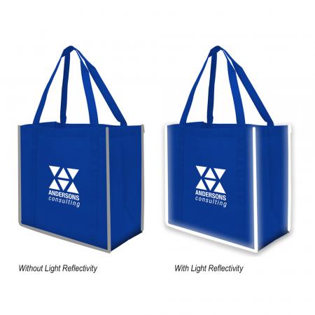 Reflective Large Non Woven Grocery Totes 1