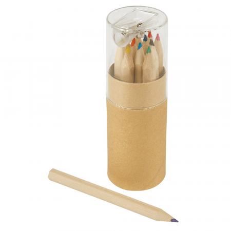 12-Piece Colored Pencil Sets In Tube With Sharpener 1