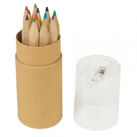 12-Piece Colored Pencil Sets In Tube With Sharpener 2